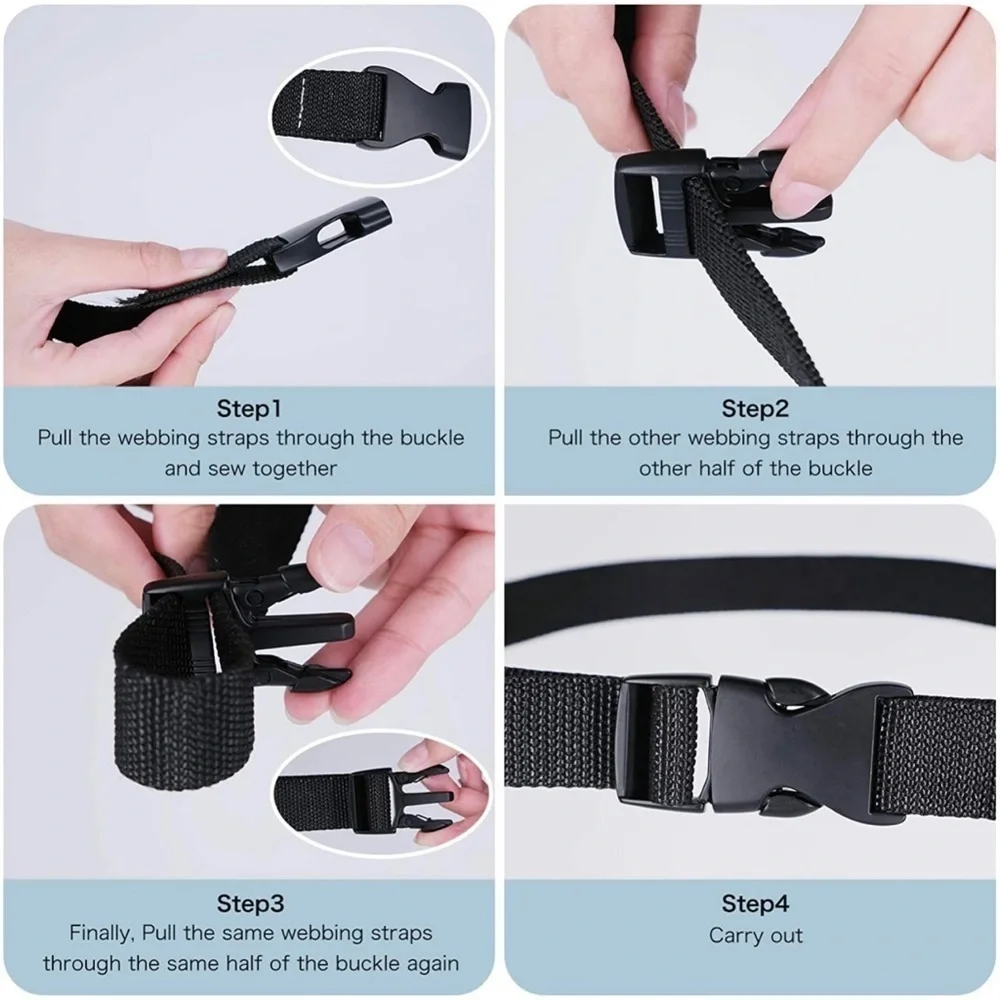 Parachute Black Buckle Clip with 1” Strap